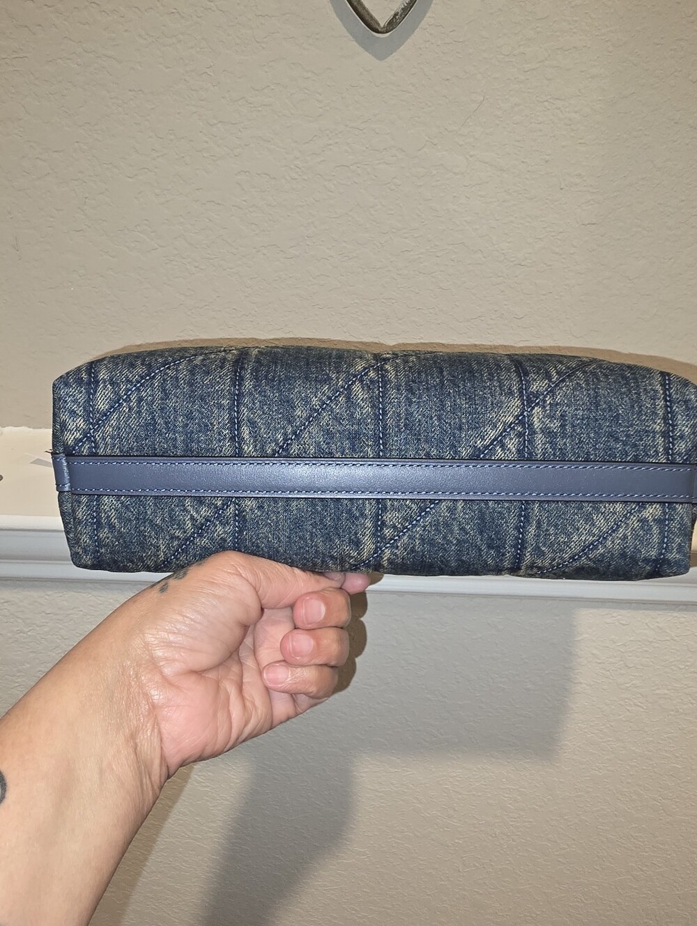 Coach Juliet 25 Denim Quilted Shoulder Bag in Dark Indigo - Picture 6 of 6